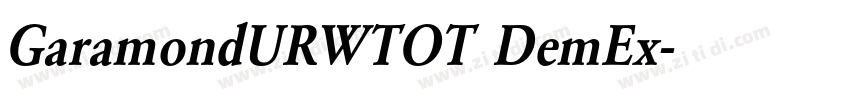 GaramondURWTOT DemEx字体转换